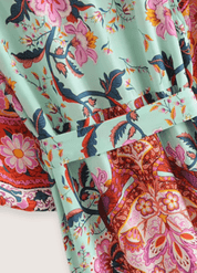 Kimono long floral vert | Midorihana
