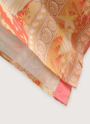 Kimono long manche orange - Élégance authentique-Kimikono
