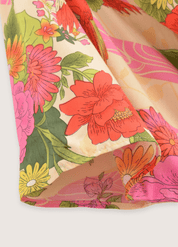 Kimono long femme rose fleuri | Botan