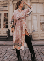 Kimono long rose bohème | Boho