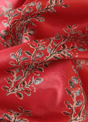 Kimono long rouge - Satin fleuri & élégant-Kimikono