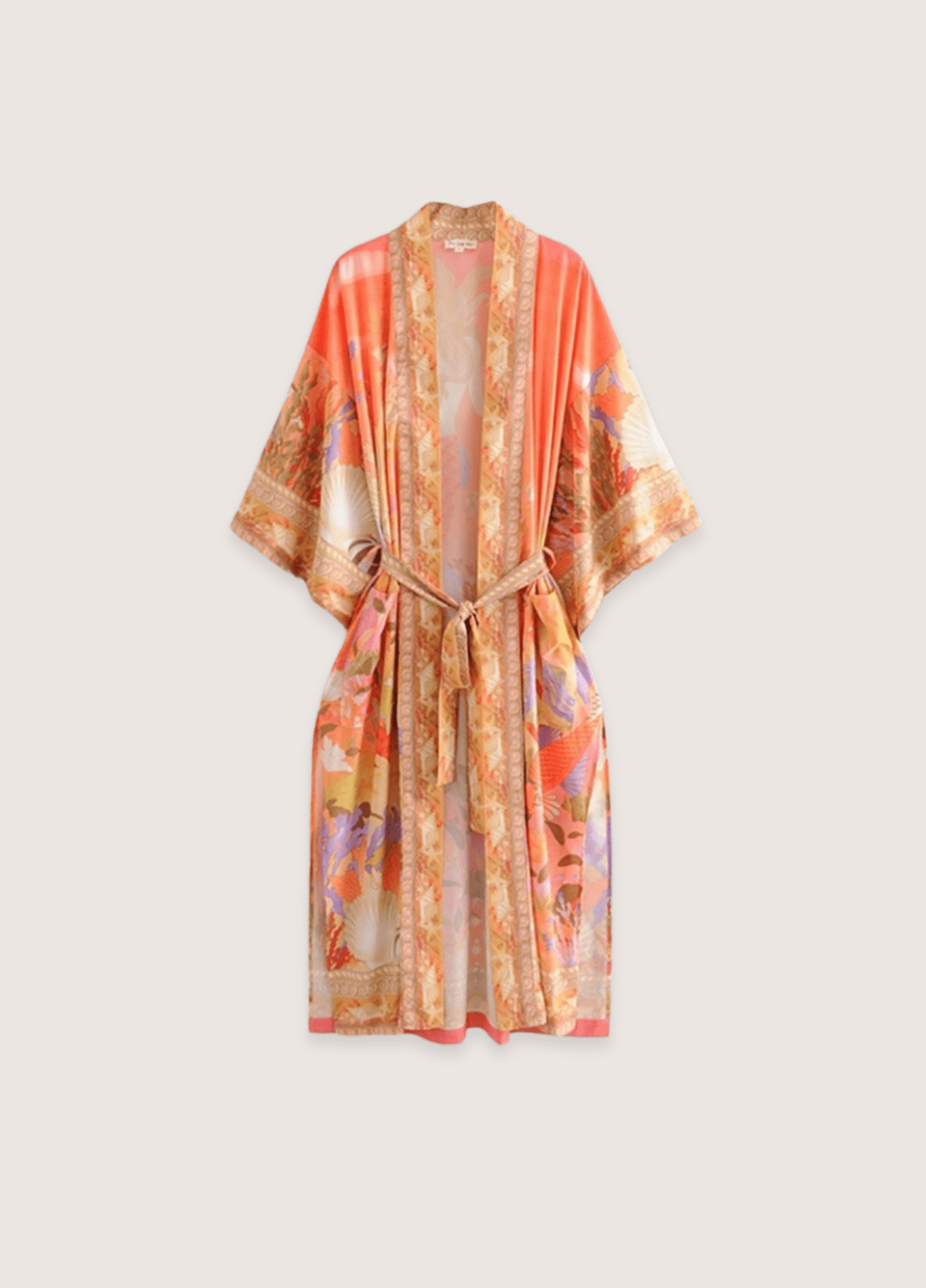Kimono long manche orange | Ningyo