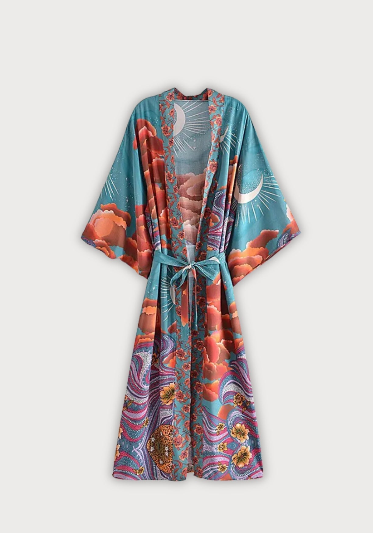 Kimono long | Solaria Turquoise / S