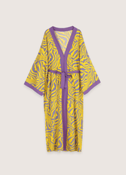 Kimono long jaune violet | Zebura