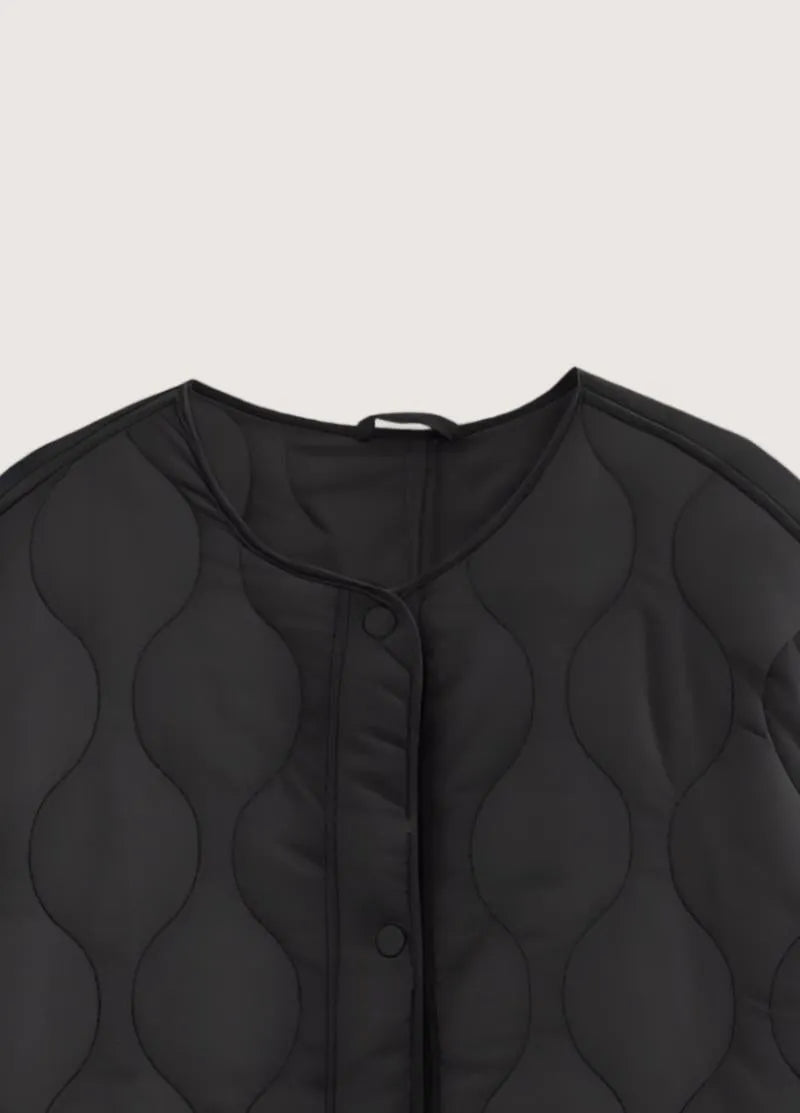 Kimono matelassée noir - Style japonais authentique-Kimikono