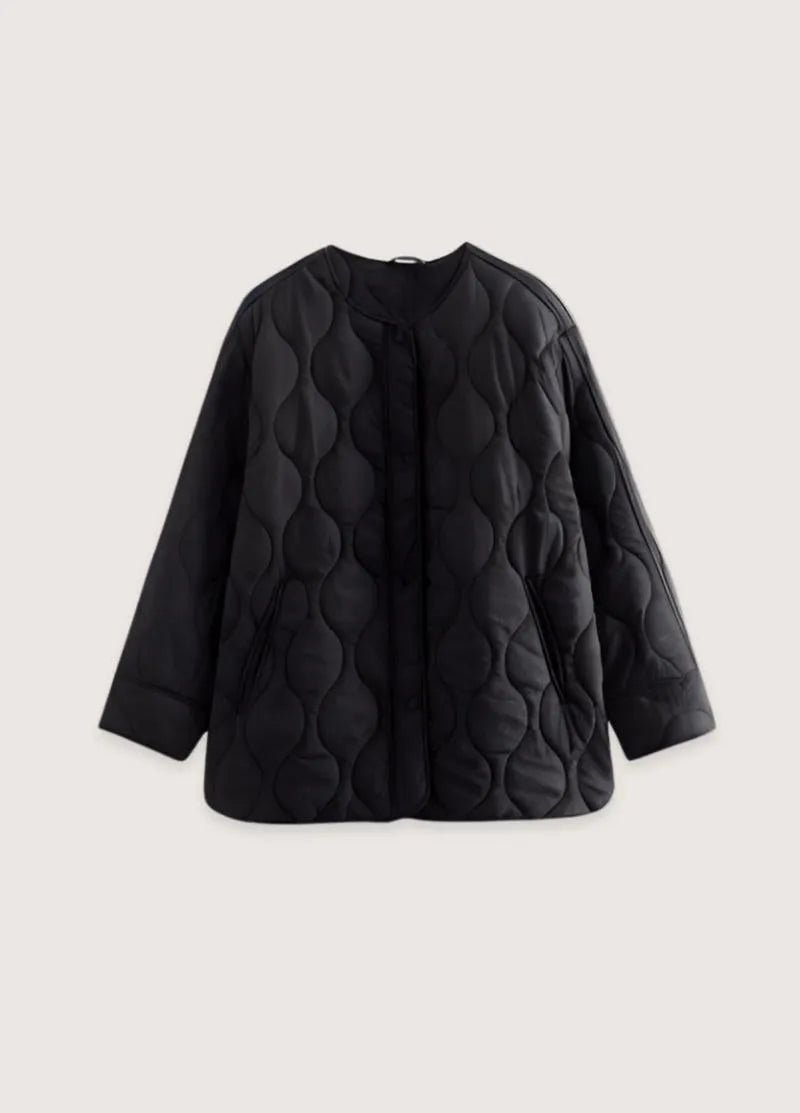 Kimono matelassée noir - Style japonais authentique-Kimikono