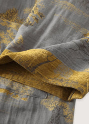 Kimono robe de chambre homme gris - Satin luxueux-Kimikono