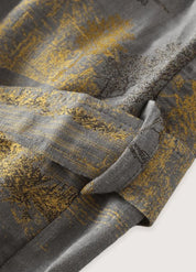 Kimono robe de chambre homme gris - Satin luxueux-Kimikono