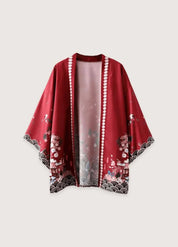 Kimono rouge homme mystique - Élégance japonaise-Kimikono