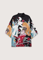 Kimono samourai homme - Noir authentique élégant-Kimikono