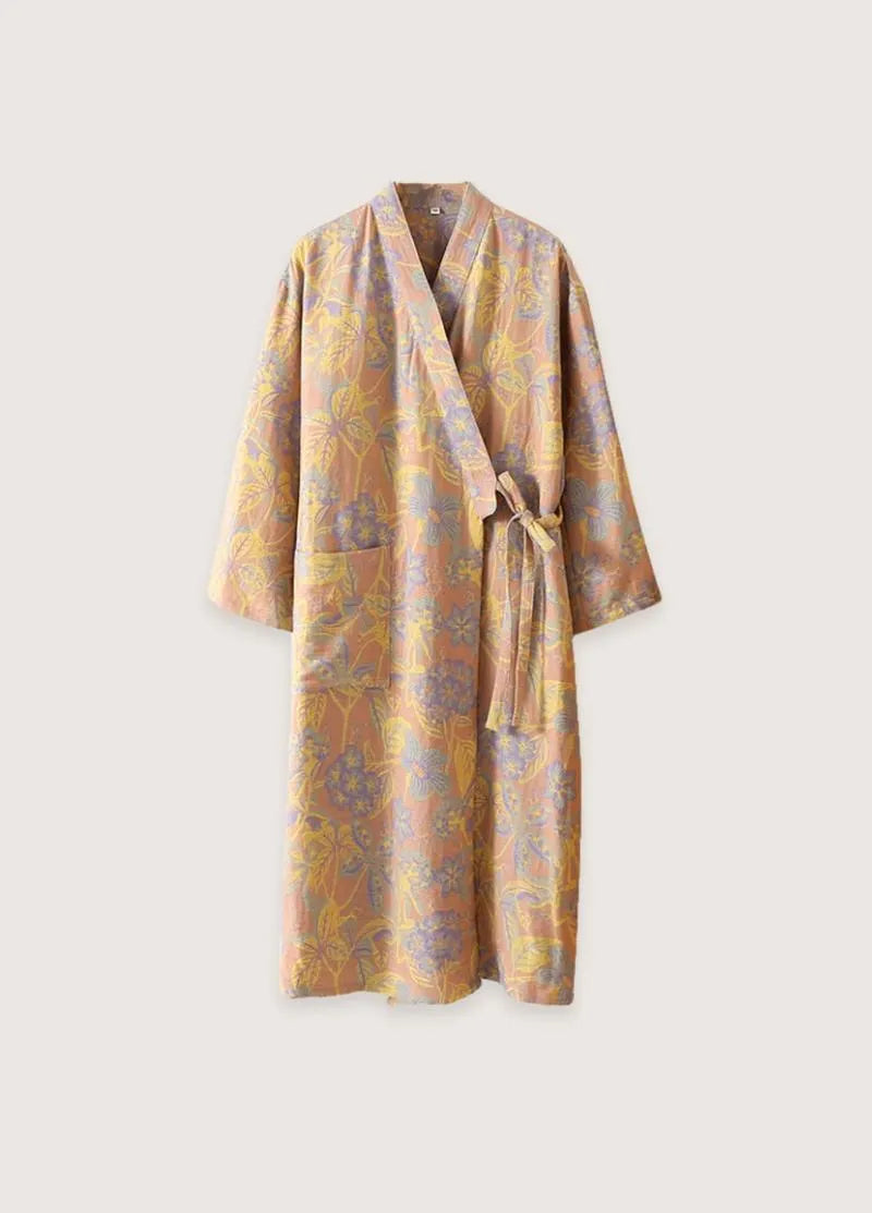 Peignoir femme col kimono - Confort et style zen-Kimikono