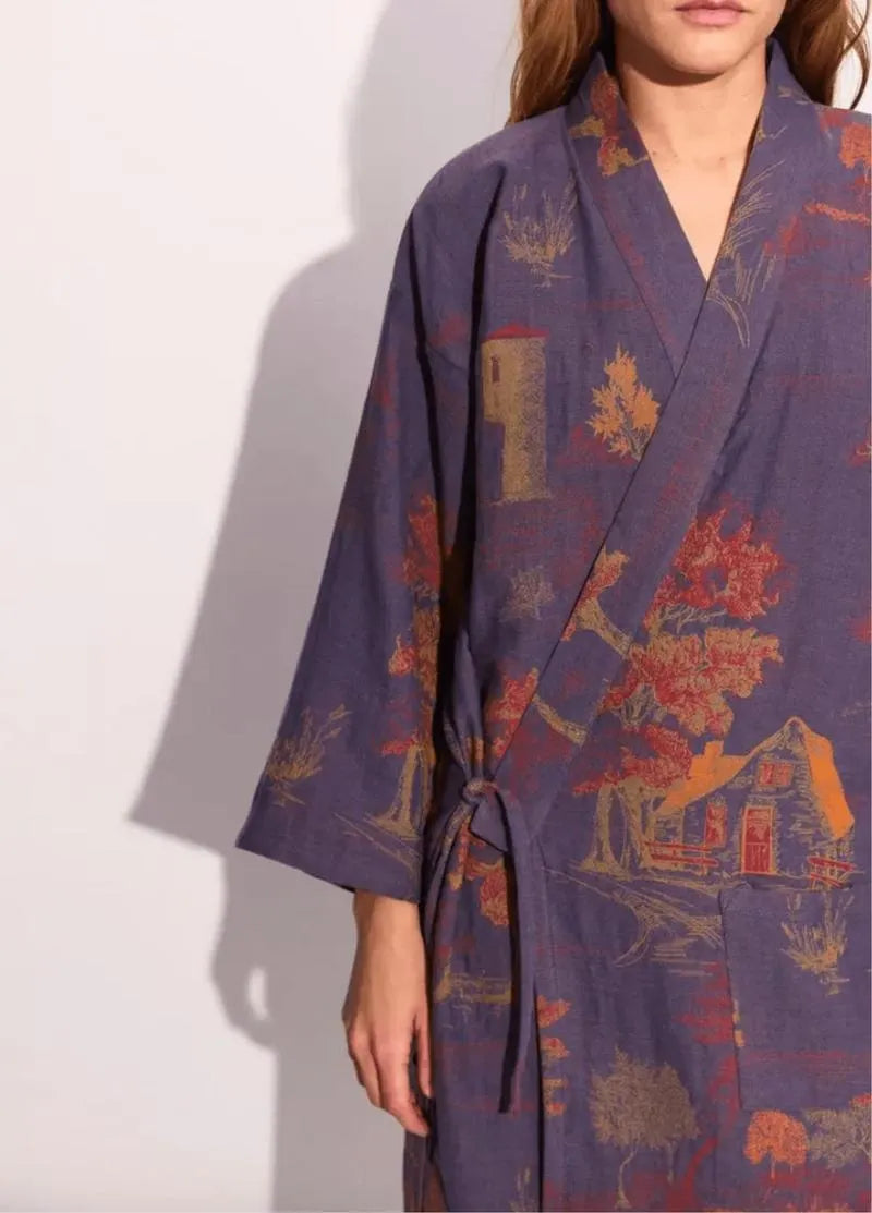 Peignoir japonais kimono femme - Élégance & confort-Kimikono