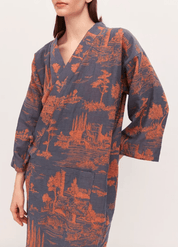 Peignoir kimono coton femme | Asagiri