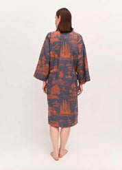 Peignoir kimono coton femme - Style japonais chic-Kimikono