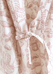Peignoir kimono court en coton blanc | Yume