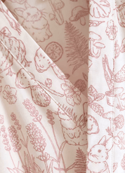 Peignoir kimono court en coton blanc | Yume