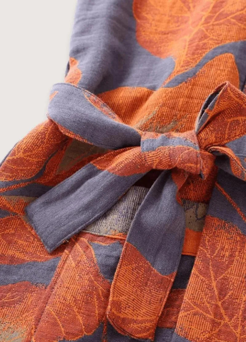 Peignoir kimono femme long en coton - Confort authentique-Kimikono