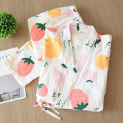 Pyjama kimono coton fruité - Motifs kawaii femme-Kimikono