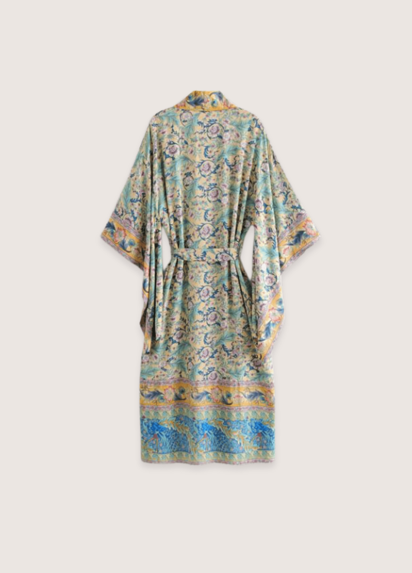 Kimono long bohème vert bleu | Kyo