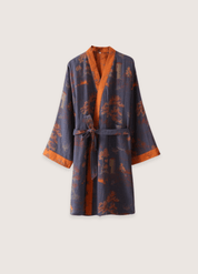 Kimono peignoir orange homme | Yoruki