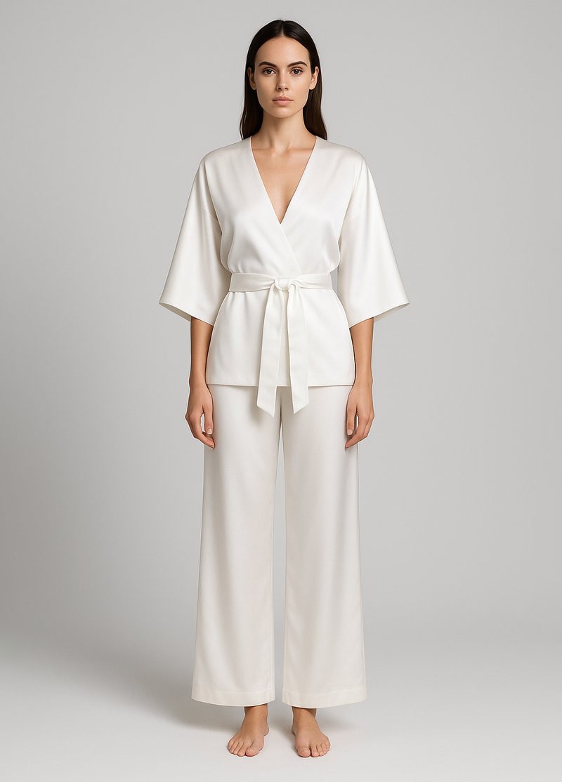 robe de chambre kimono en soie