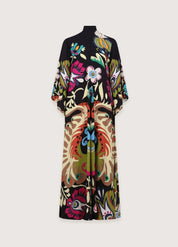 kimono robe black floral