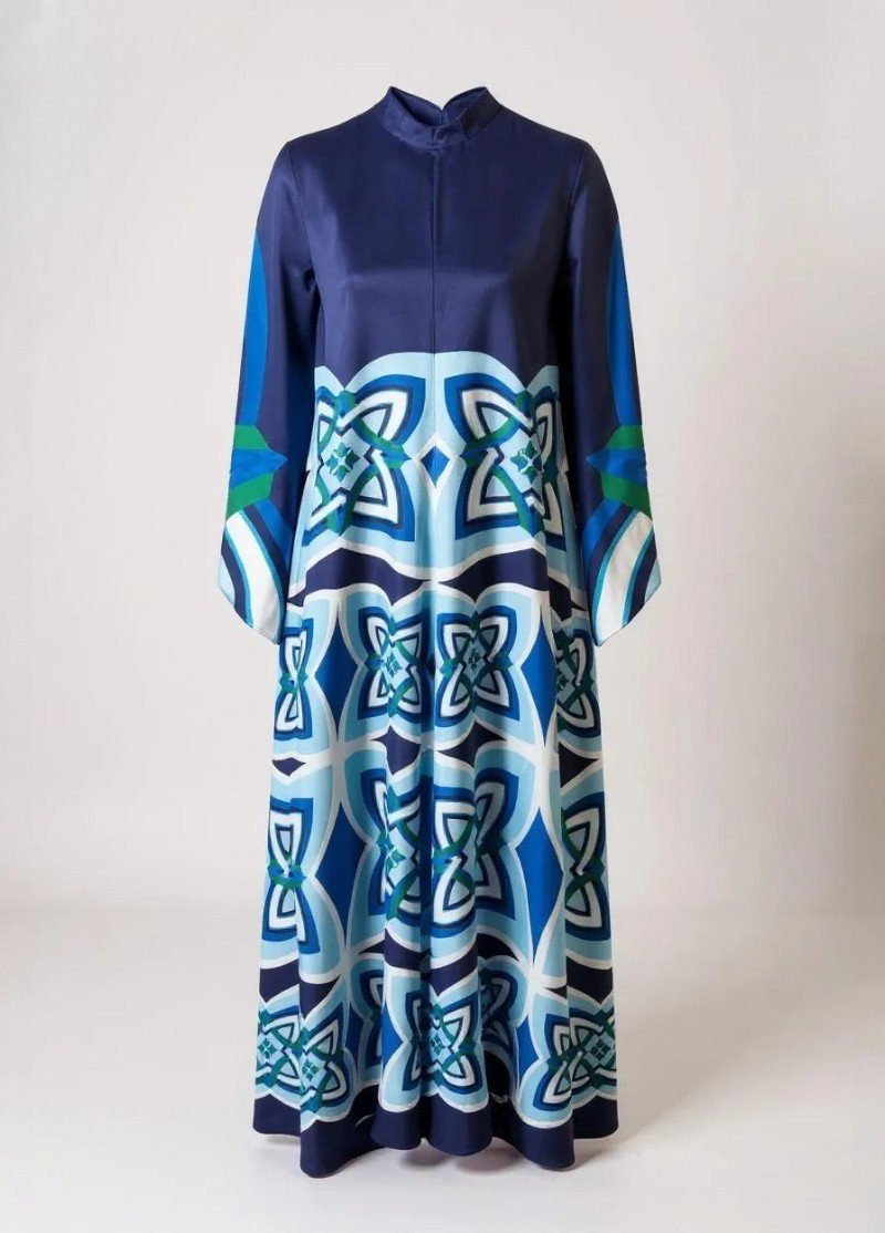 robe kimono bleue