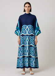 robe kimono bleue en coton pour femme