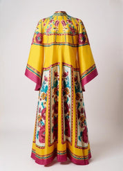 robe kimono jaune pour femme