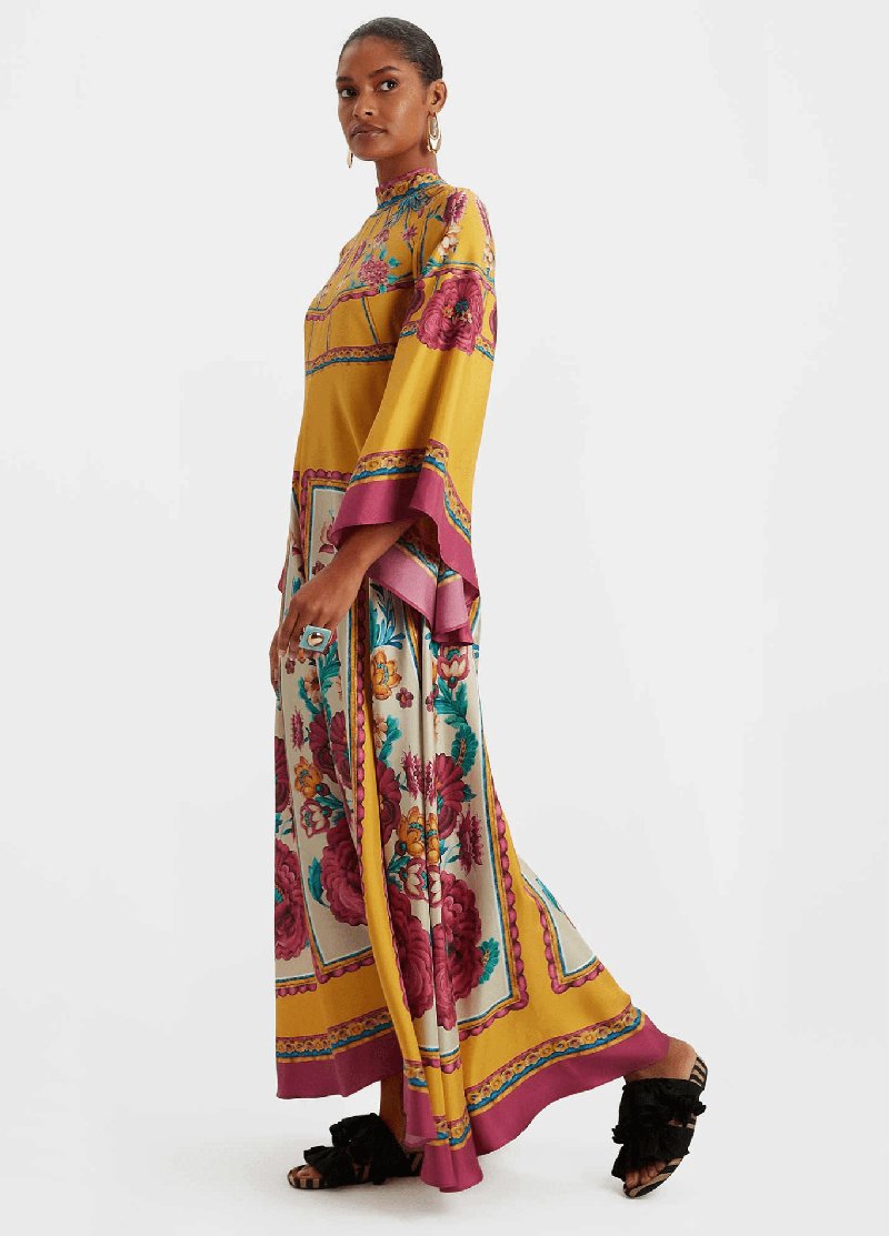 robe kimono jaune