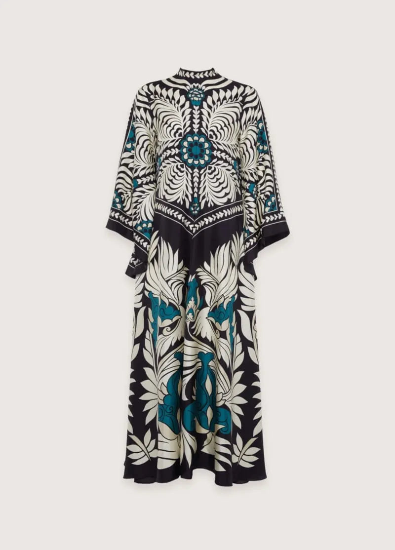 robe longue kimono femme noire