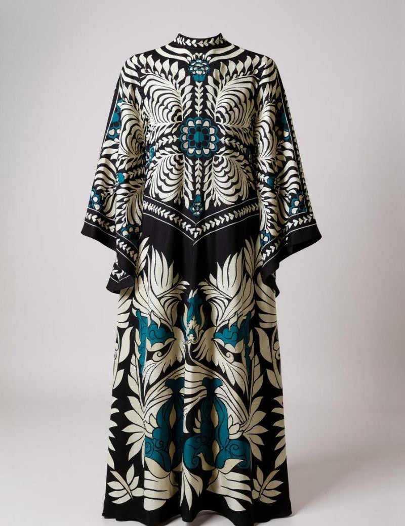 robe longue kimono femme noir