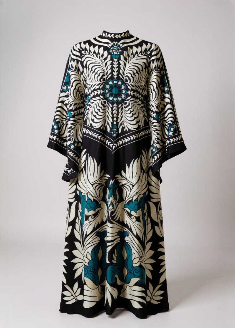 robe longue kimono femme noir