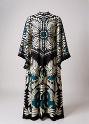robe longue kimono femme noir