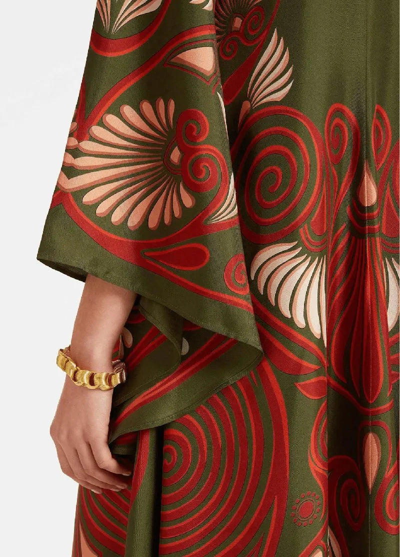 kimono robe rouge pour femme