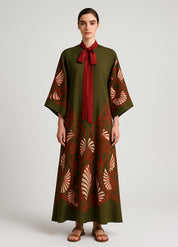 robe kimono rouge en coton femme