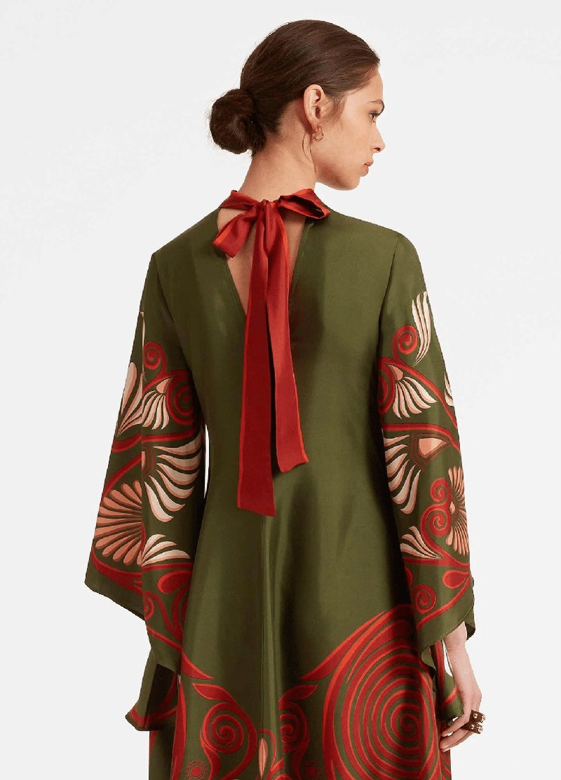 robe kimono rouge femme