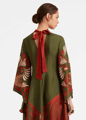 robe kimono rouge femme