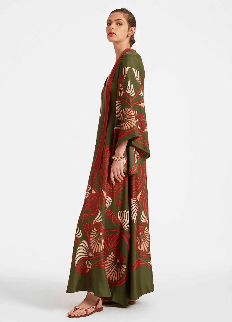 robe kimono femme rouge