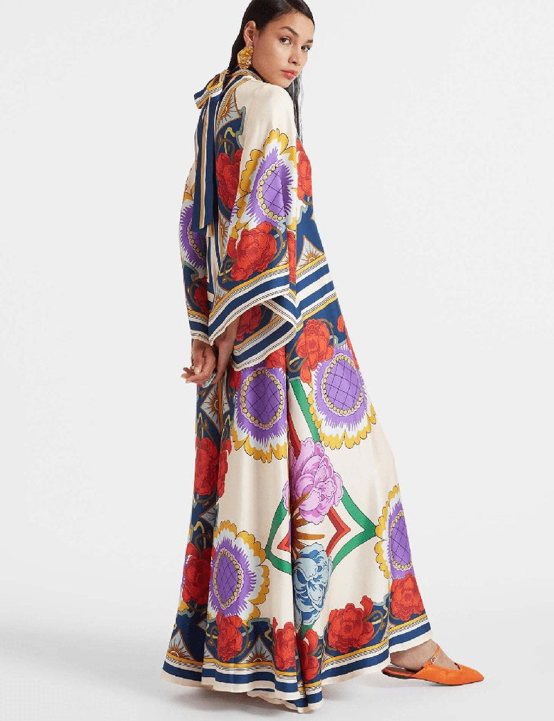 robe satin kimono femme