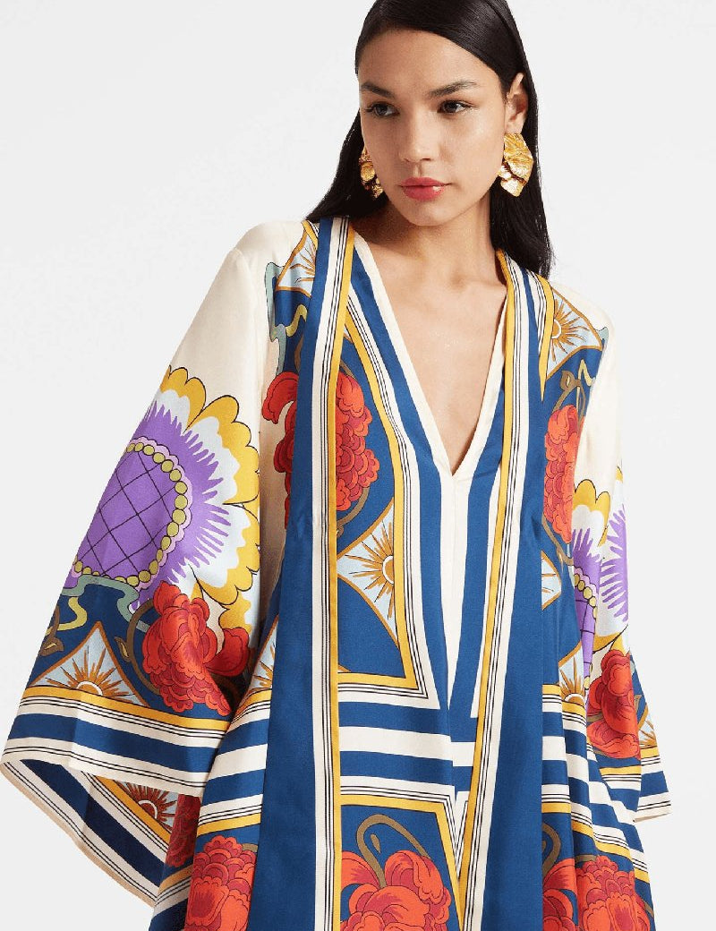 kimono robe effet satin