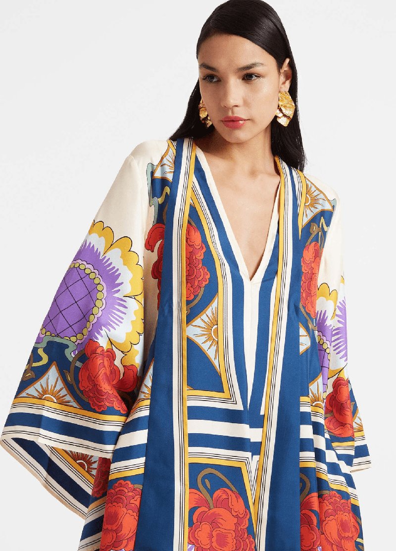kimono robe effet satin
