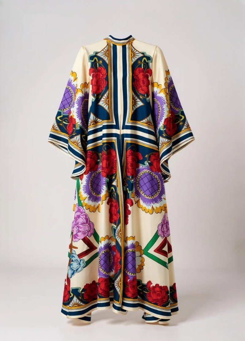 robe kimono style effet satin