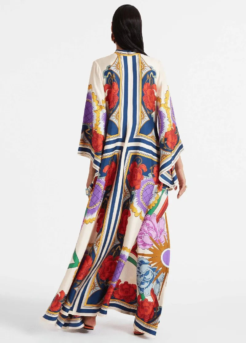 kimono robe satin pour femme