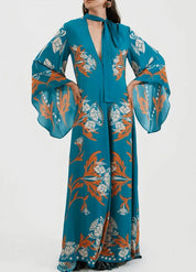 robe kimono turquoise