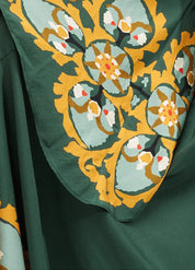 kimono robe verte et jaune