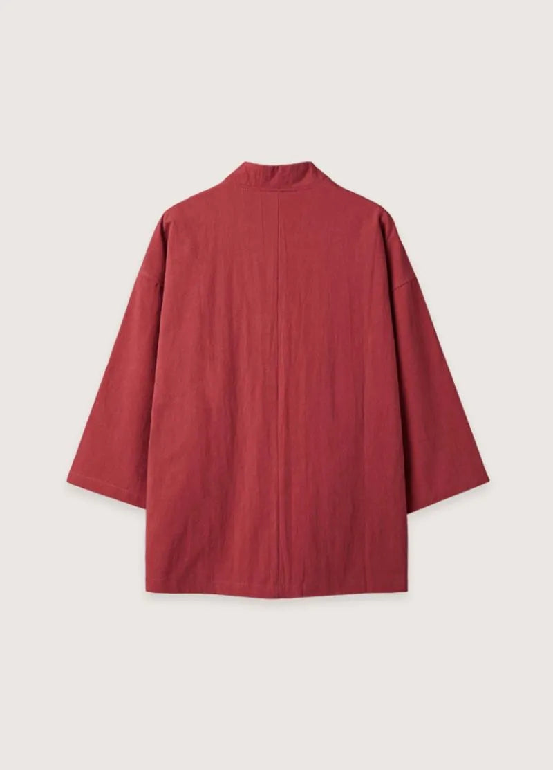 Veste homme kimono cardigan rouge - Style japonais chic-Kimikono