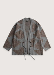 Veste kimono cardigan femme gris - Style japonais-Kimikono