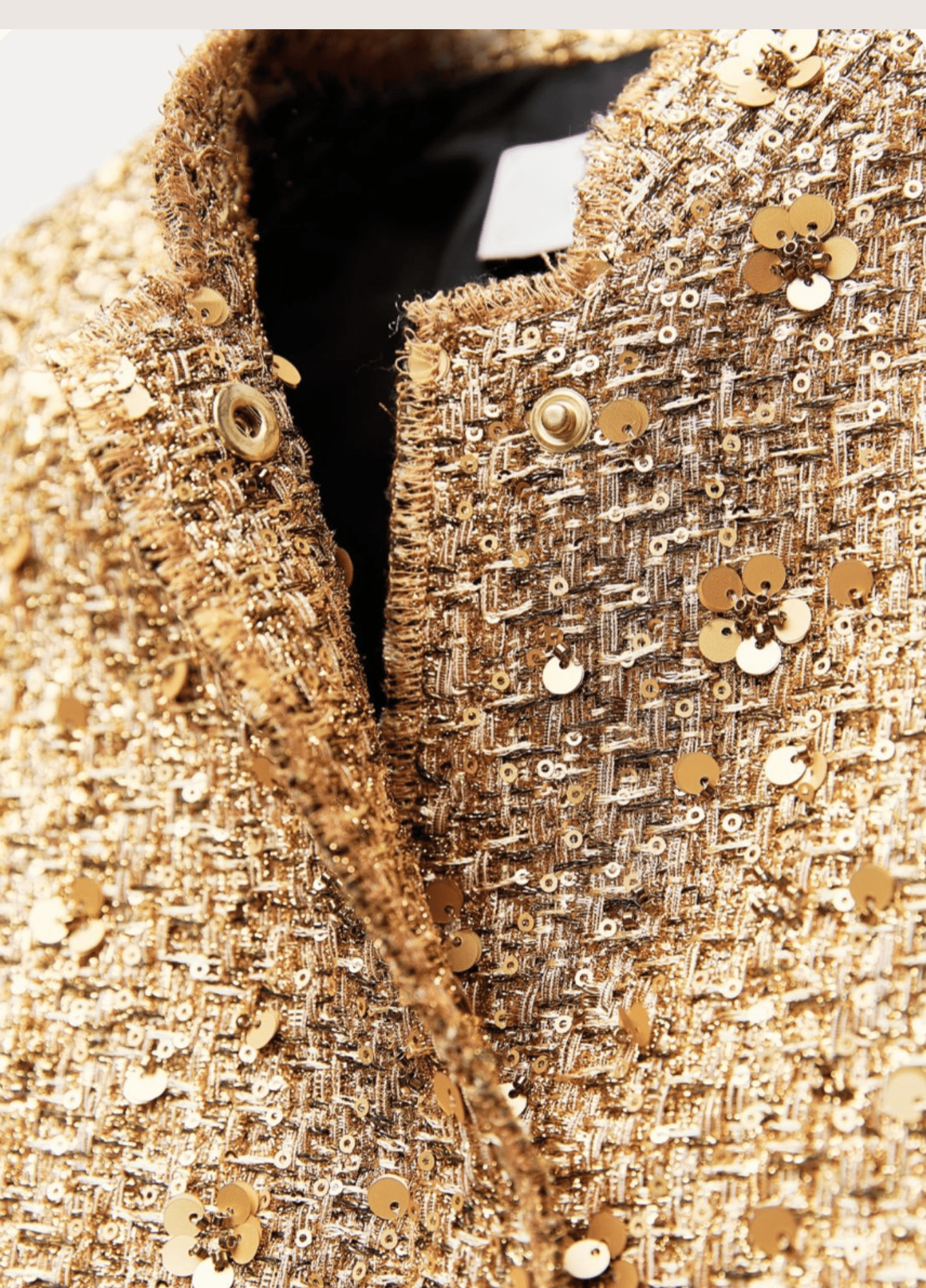 Veste kimono doré à paillettes | Kintsuki