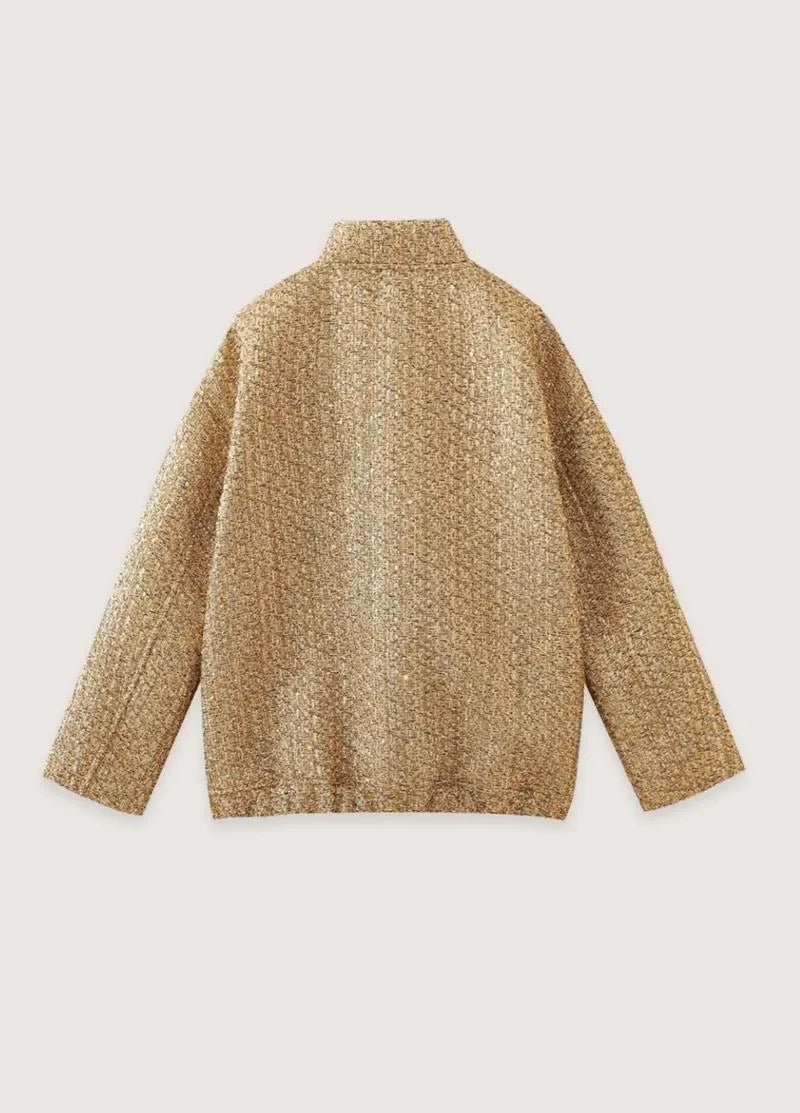 Veste kimono doré à paillettes - Glamour & raffiné-Kimikono